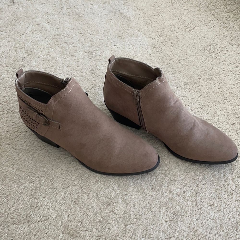 Tan booties